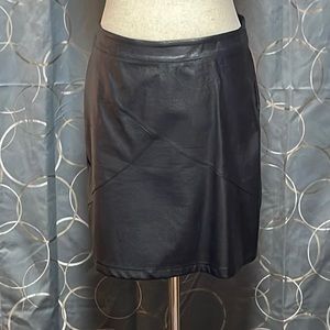 Black Faux leather mini skirt
